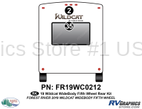 2 Piece 2019 Wildcat Widebody Fifth Wheel Rear Graphics Kit