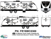 49 Piece 2019 Wildcat Hi Pro Fifth Wheel Complete Graphics Kit