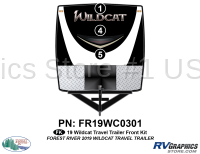 3 Piece 2019 Wildcat Hi Pro Fifth Wheel Front Graphics Kit with Dome logo