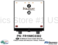 2 Piece 2019 Wildcat Hi Pro Fifth Wheel Rear Graphics Kit