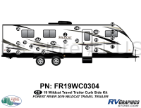 22 Piece 2019 Wildcat Hi Pro Fifth Wheel Curbside Graphics Kit