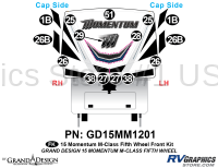 15 Piece 2015 Momentum FW Front Graphics Kit