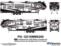 90 Piece 2018 Momentum Fifth Wheel Complete Graphics Kit