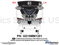 10 Piece 2018 Momentum M-Class Fifth Wheel Front Graphics Kit