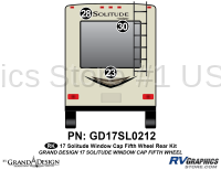 3 Piece 2017 Solitude Fifth Wheel Front Window Rear Graphics Kit
