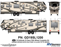 59 Piece 2019 Solitude S-Class Fifth Wheel Complete Graphics Kit