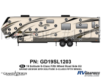 25 Piece 2019 Solitude S-Class Fifth Wheel Roadside Graphics Kit