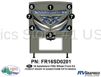 8 Piece 2016 Sandstorm FW Front Graphics Kit