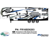 22 Piece 2016 Sandstorm FW Roadside Graphics Kit