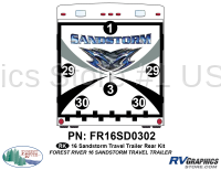 6 Piece 2016 Sandstorm TT Rear Graphics Kit