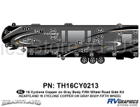 34 Piece 2016 Cyclone FW Copper Gray Roadside Graphics Kit
