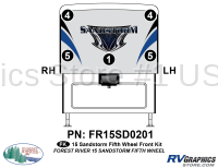 5 Piece 2015 Sandstorm FW Front Graphics Kit