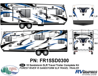 54 Piece 2015 Sandstorm SLR Lg TT Complete Graphics Kit