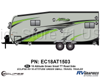 12 Piece 2018 Attitude Sm Travel Trailer Green Roadside Graphics Kit
