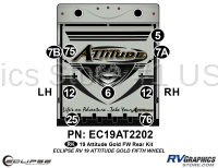 9 Piece 2019 Attitude Fifth Wheel  Gold Rear Graphics Kit