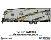 25 Piece 2019 Attitude Lg Travel Trailer Gold Roadside Graphics Kit