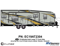26 Piece 2019 Attitude Lg Travel Trailer Gold Curbside Graphics Kit