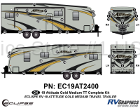 50 Piece 2019 Attitude Medium Travel Trailer Complete Graphics Kit