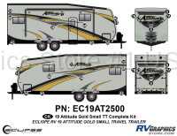 36 Piece 2019 Attitude Medium Travel Trailer Complete Graphics Kit