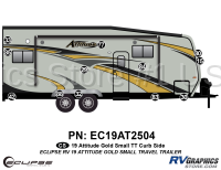 12 Piece 2019 Attitude Medium Travel Trailer Gold Curbside Graphics Kit