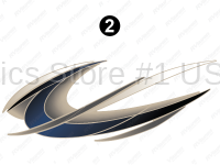 Front Champagne/Blue Graphic