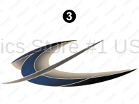 Back Champagne/Blue Graphic