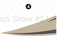 Cab Door Champagne/Red Swoop