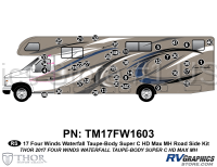 43 Piece 2017 Four Winds Motorhome Blue on Taupe Wall  Roadside Graphics Kit