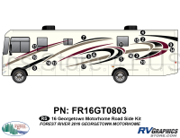 19 Piece 2016 Georgetown Motorhome Roadside Graphics Kit