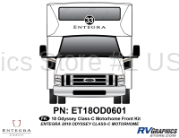 1 Piece 2018 Odyssey Motorhome Front Graphics Kit