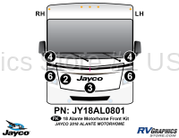 6 Piece 2018 Alante Motorhome Front Graphics Kit - Image 1
