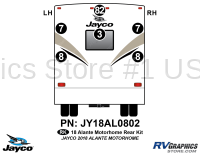 6 Piece 2018 Alante Motorhome Rear Graphics Kit - Image 2