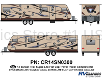 38 Piece 2014 Sunset Trail Flat Cap Travel Trailer Complete Graphics Kit - Image 2