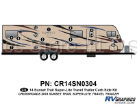 16 Piece 2014 Sunset Trail Travel Trailer Curbside Graphics Kit - Image 2