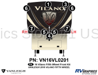 9 Piece 2016 Vilano Fifth Wheel Front Graphics Kit