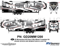 104 Piece 2020 Momentum M-Class Fifth Wheel Complete Graphics Kit