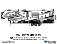 39 Piece 2020 Momentum M-Class Fifth Wheel Roadside Graphics Kit