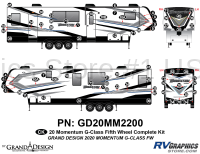 74 Piece 2020 Momentum G-Class Fifth Wheel Complete Graphics Kit