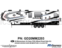 26 Piece 2020 Momentum G-Class Fifth Wheel Roadside Graphics Kit