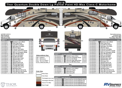 Thor Motorcoach - Quantum - 2019 Quantum  Large Motorhome Double Down Partial Paint