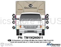 9 Piece 2019 Quantum  Let It Ride Motorhome Front Graphics Kit