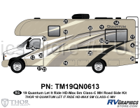 22 Piece 2019 Quantum  Let It Ride Motorhome Roadside Graphics Kit (Includes Wingwall)