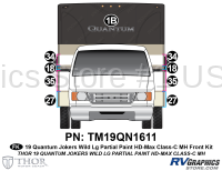 9 Piece 2019 Quantum Jokers Wild Partial Paint Motorhome Front Graphics Kit