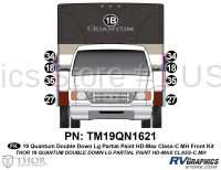 9 Piece 2019 Quantum Double Down Large Motorhome Front Graphics Kit