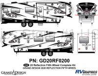 66 Piece 2020 Reflection Fifth Wheel Complete Graphics Kit