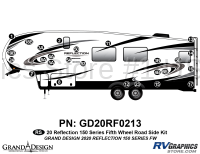 26 Piece 2020 Reflection 150 Series Fifth Wheel Roadside Graphics Kit