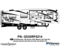 26 Piece 2020 Reflection 150 Series Fifth Wheel Curbside Graphics Kit