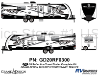 47 Piece 2020 Reflection Travel Trailer Complete Graphics Kit