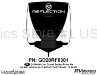 1 Piece 2020 Reflection Travel Trailer Front Graphics Kit