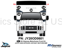 5 Piece 2020 Odyssey Motorhome Front Graphics Kit